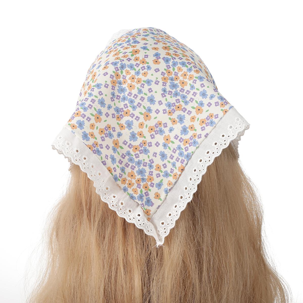 

AWAYTR Однослойная повязка на голову с принтом, шарф для волос, резинки для женщин, головной убор для вечеринки, бандана с весенним принтом, тюрбан, повязка на голову, головной убор