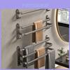 Modern Minimalistischer Cremefarbener Handtuchhalter aus Raumaluminium Mehrschichtiger Badezimmer-Aufbewahrungsorganizer