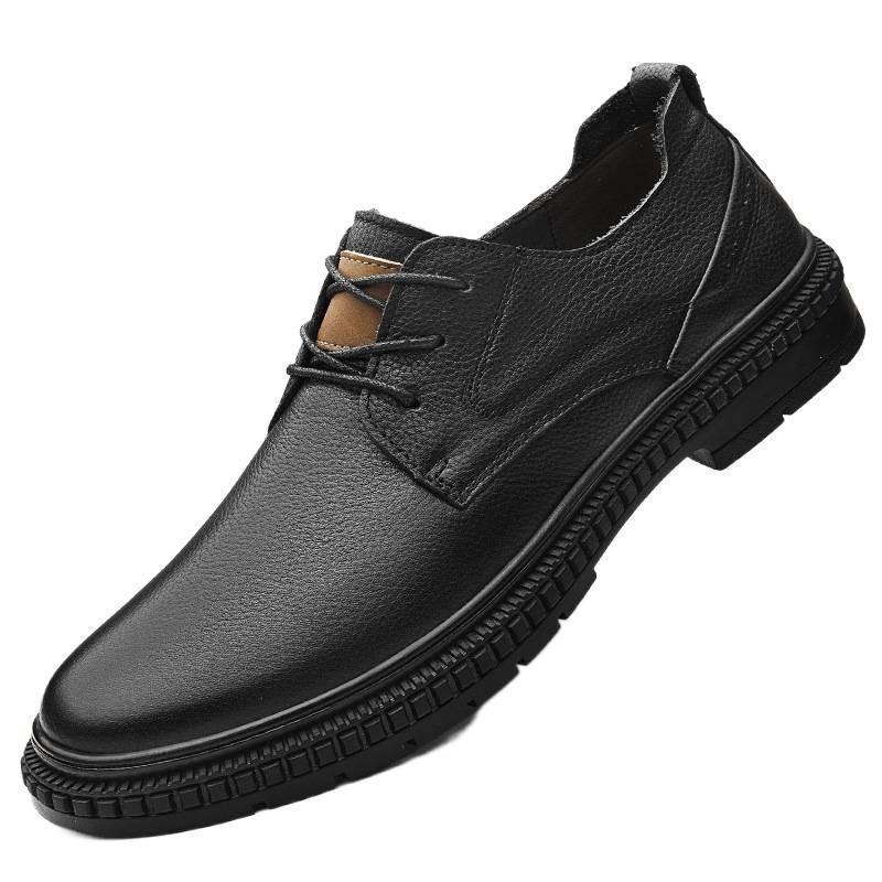 Nuove Scarpe Uomo in Vera Pelle Stringate Business Casual - Morbide, Traspiranti e Versatili per Primavera e Autunno.