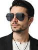 New Sunglasses Men's Frog Mirror Metal Frame Full Frame Driver Sunglasses Polarized.