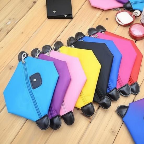 Skládací kosmetická taška Vodotěsná Malá taštička na make-up Přenosný cestovní organizér na make-up pro štětce Toaletní potřeby Psací potřeby