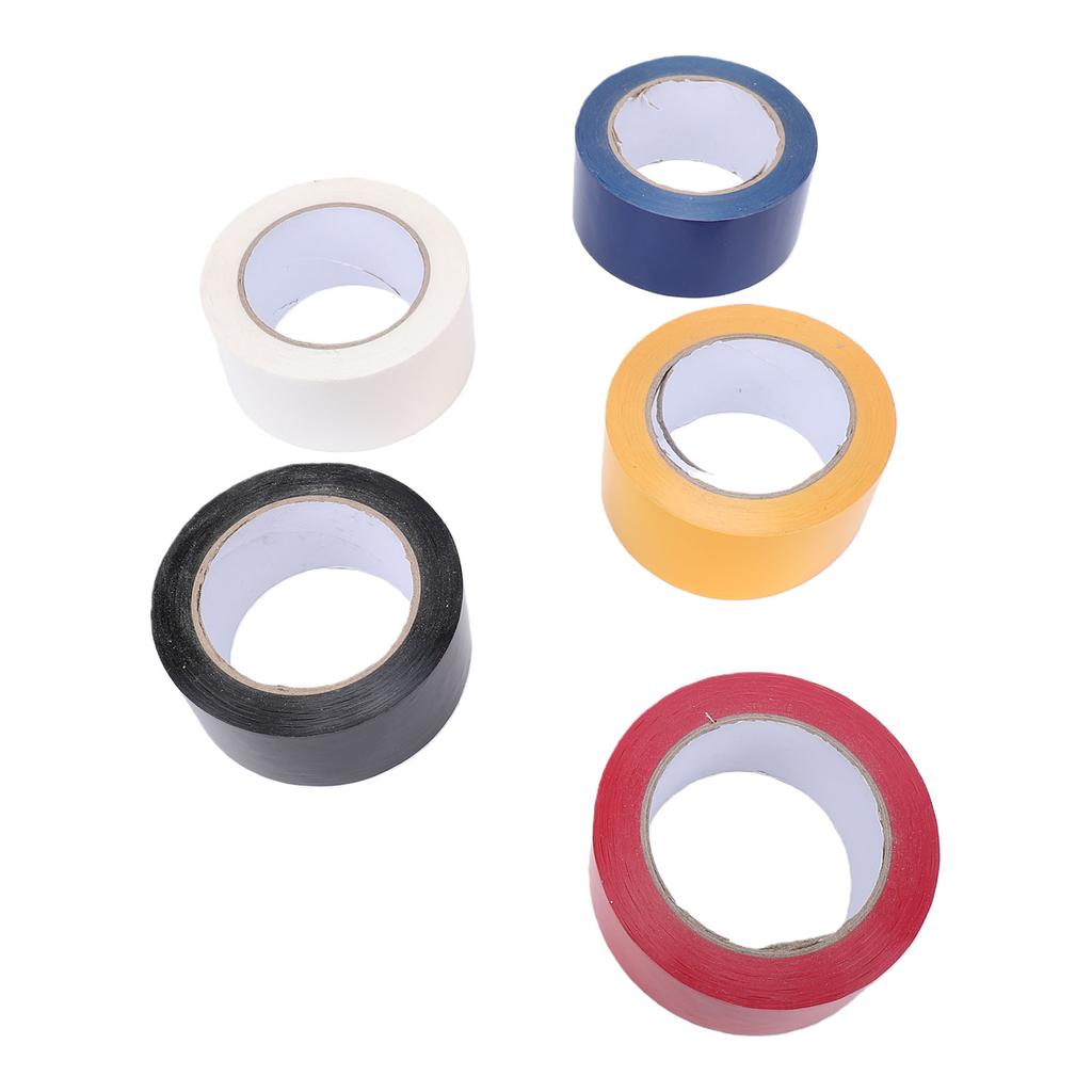 5 Rolls Floor Tape Ethenyl 108FT Total Length Floor Caution   Marking Tape for Dance Floors Gym Warehouse Yellow Red Blue Black White