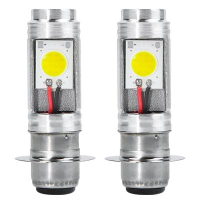 Bike LED Headlight PH7 Hi/Lo P15D T19L Bulb White Powered Scooter Motorcycle DC Jogs Axis Mate Mint Gear