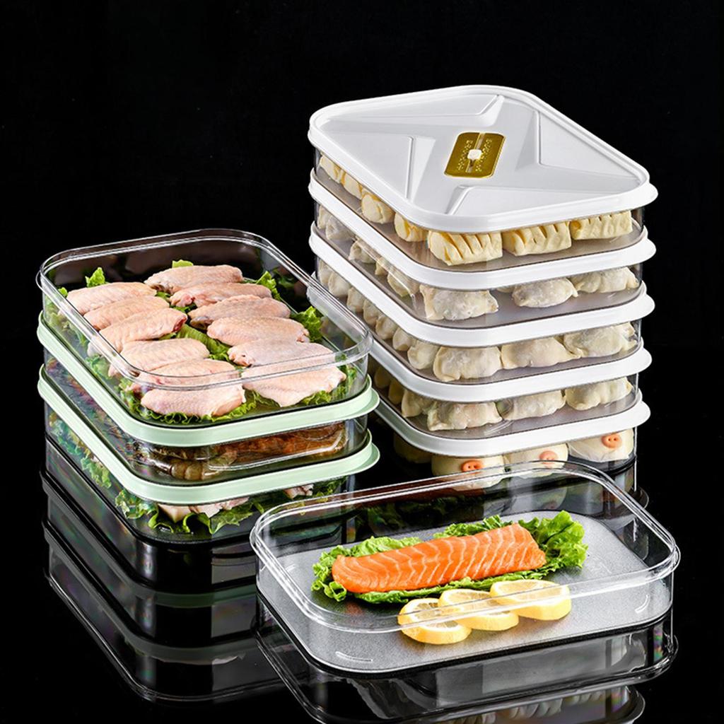 Dumplings Organizer Refrigerator Rectangle Seal Protection Convenient Large