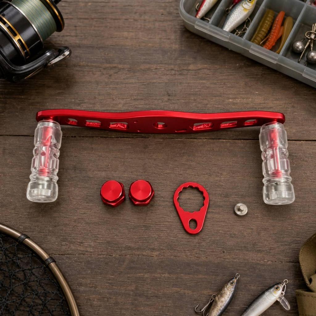Replacement Fishing Reel Handle Textured Grip with Mounting