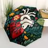 1pc Heart Flowers Automatic Open/Close Umbrella with Windproof, Functional Design, 8-Rib Sturdy Canopy