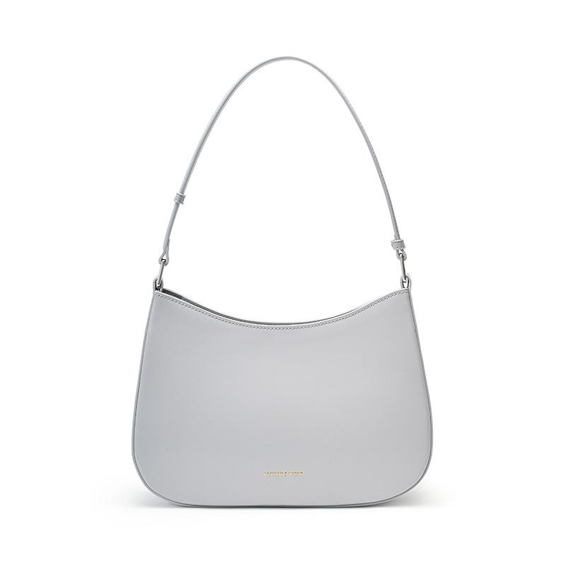 Luxury Cow Leather Bags Women Shoulder Bags Metal Decor Messenger French Vintage Underarm Purse Ladies Trendy Tote Bags