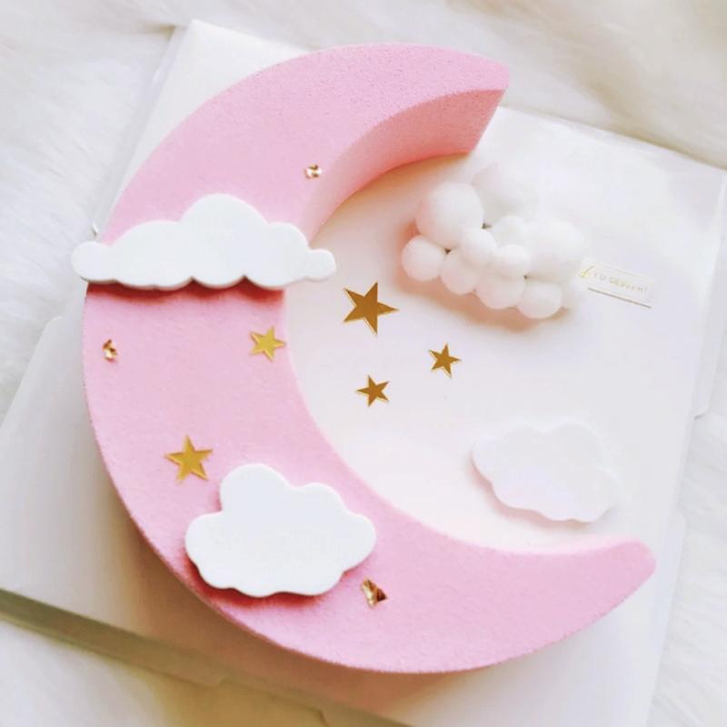Moon Mousse Cake Silicone Mold Crescent Chocolate Candy Baking Mould Pudding Candle Gypsum Making Set DIY Birthday Party Gifts