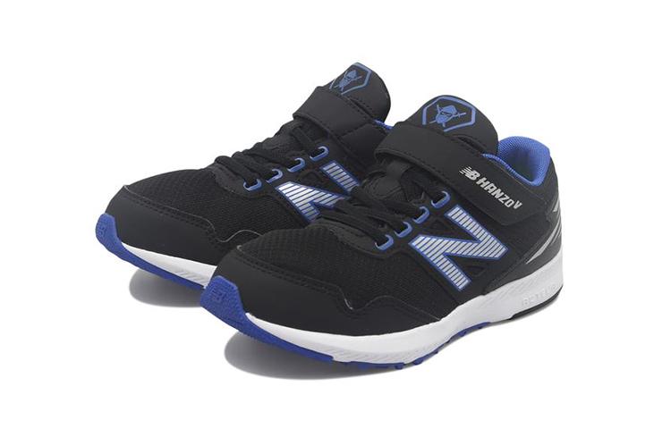 New Balance NB Hanzo V K1 Textile, Synthetic Leather Low top Kids' Running Shoes Black Blue Children Aged 3 7 Years Old PXHANVK1