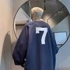 Mens Oversized Crewneck Sweatshirt Casual Loose Fit Streetwear Letter Print Teen Boys