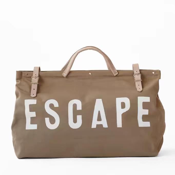 

Commuter Tote Bag Women S Large Capacity Popular Fashion Letter Casual Morning Eight Shoulder Canvas Bag 53*32*16CM хаки