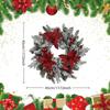 Christmas Wreath Door Garland Reusable Pinecone Hanging Xmas Decoration for Front