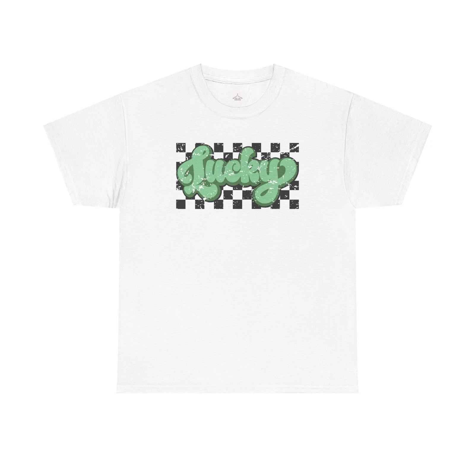 Lucky Green Graphic Unisex Heavy Cotton Tee, St. Patrick s Day Shirt, Casual S
