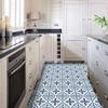 Portuguese Traditional Tile Floor Sticker Kitchen Bathroom Floor Decoration Self-Adhesive Thickened Matte Anti-Skid Sticker Waterproof