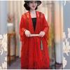 Damen Chinesischer Retro Hohl Quaste Spitze Sonnenschutz Schal Strickjacke Umhang