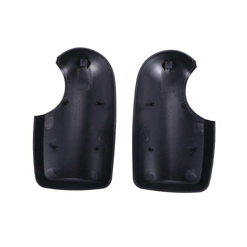 2Pcs ABS Black Door Wing MIRROR COVERS Near Passenger L+R For FORD TRANSIT MK6 MK7 2000-2014