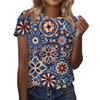 Top da Donna Casual a Manica Corta con Vestibilità Larga, Stampa Floreale, Leggero e Comodo, Adatto per l'Uso Quotidiano e le Attività all'Aperto