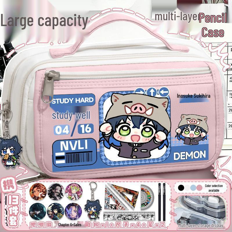 Demon Slayer Mitsuri Kanroji Large Capacity Pencil Case for Students