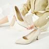 [Same As In the Mall] Elegant Pointed Toe Heel Can Be Stepped On, Thin Heel Commuting Shallow Mouth Single Shoe
