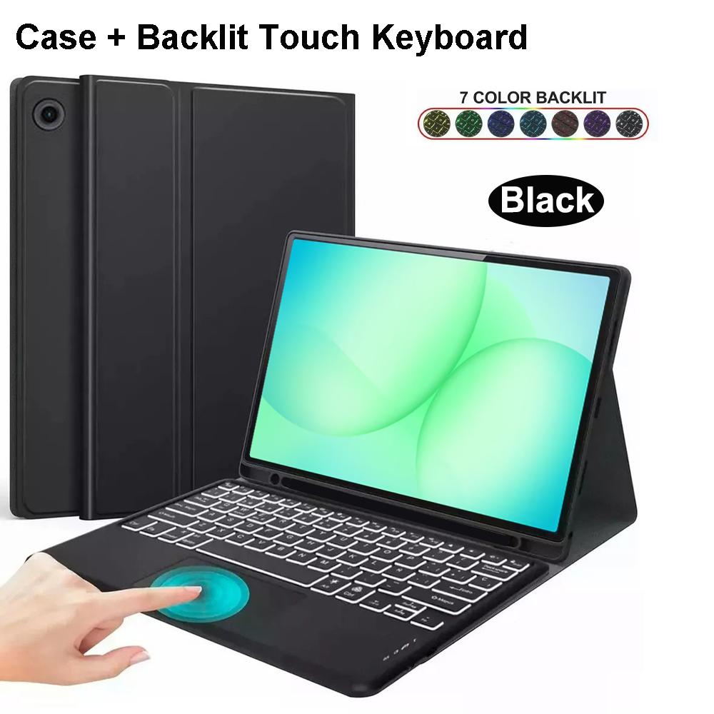 Fodral för Samsung Galaxy Tab A11 Plus 11 tum, Avtagbart Bluetooth-tangentbordsfodral för Samsung Tab A11+ SM-X230/235/236B/310/315