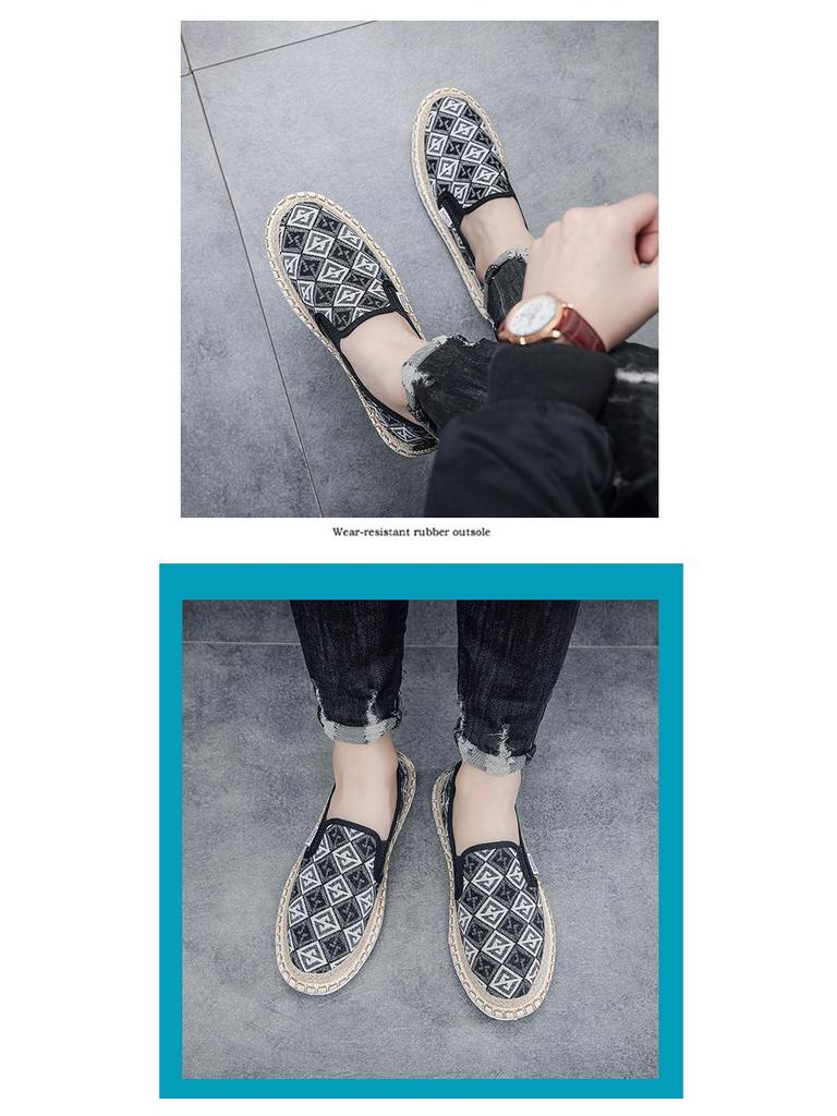 2025 Men's Summer Linen Slip-on Shoes: Trendy, Breathable Old Beijing Fisherman Style