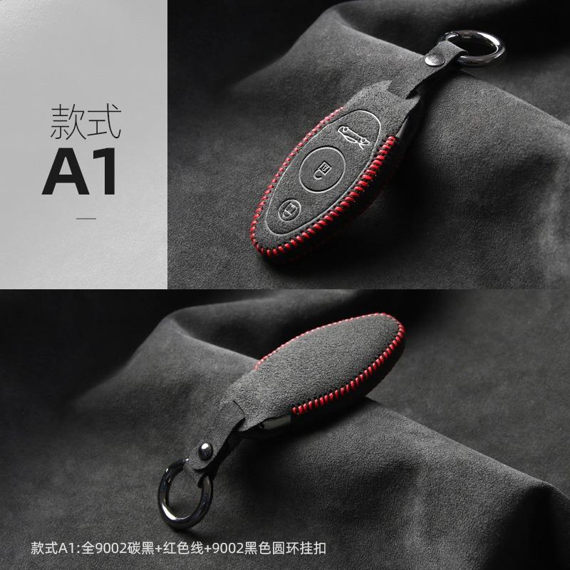 Customized Alcantara 100% Car Key Case Cover Holder Key Shell Buckle for McLaren 720S GT 600LT P1 Artura