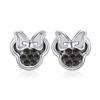 925 Stamp Silver Color Crystal Cartoon Animal Charm Stud Earrings For Women Grils Kids Wedding Gift Female pendientes eh020
