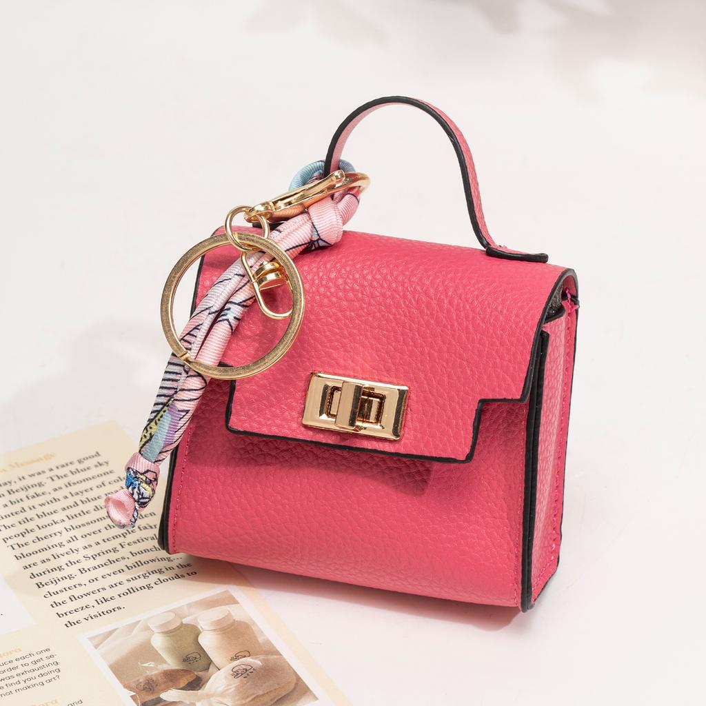 Mini wallet light luxury bag pendant mini platinum bag cute creative car key chain charm lipstick headphone case