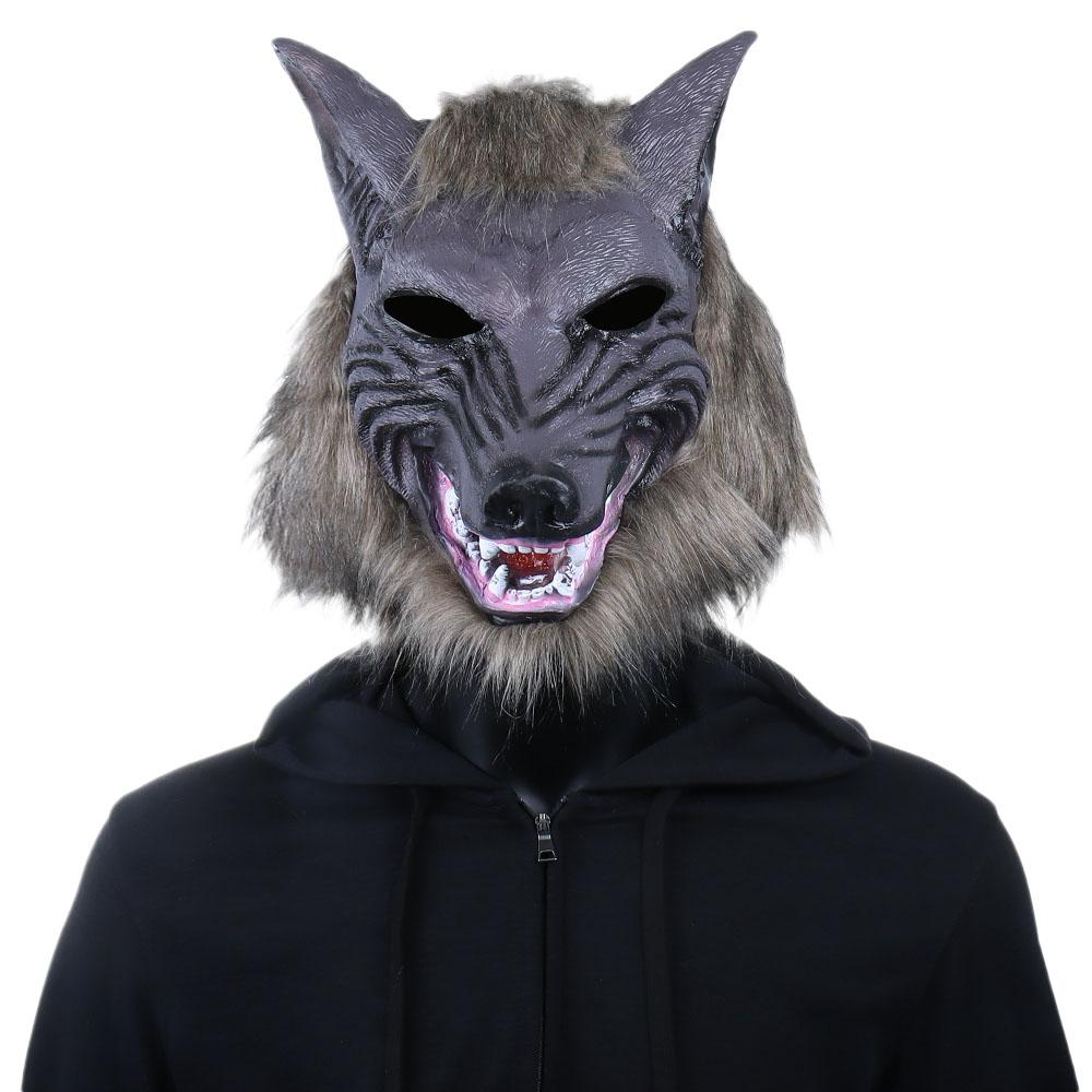 Horror Werewolf Mask Cosplay Creepy Animal Wolf Head Latex Masks Halloween Carnival Masquerade Party Costume Props