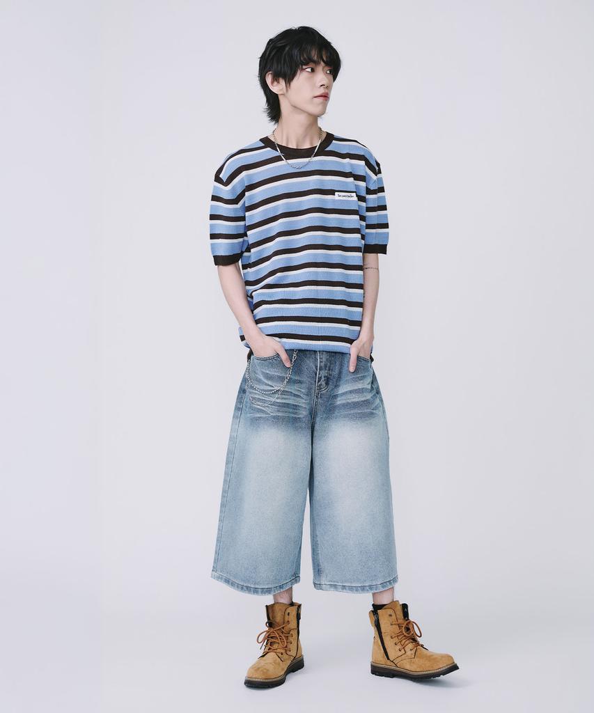 TEN PAST SEVEN Multi-Stripe Round Knit (2 Colors)