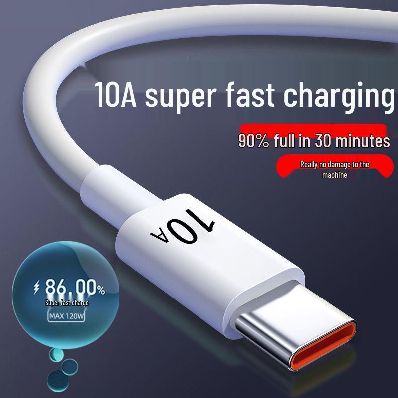 10A 120W Super Fast Type-C Charging Cable for Huawei, Vivo, Honor, and OPPO Phones