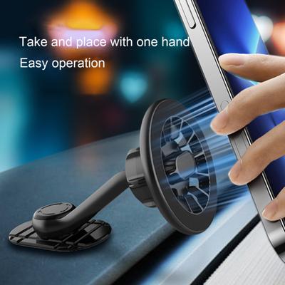 Magnetic Phone Holder Stability High Compatibility 360-Degree Rotation Wide Car Windshield Dashboard Mount Cellphone