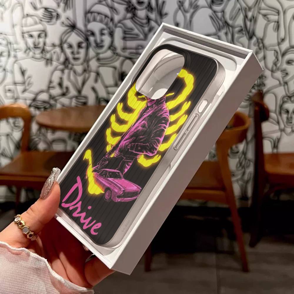 

Drive Ryan Gosling Movie For IPhone 15 16 17 14 13 12 11 Pro Max 16E 16 Plus 17 Air Corrugated Shockproof Phone Cover iPhone 12pro max