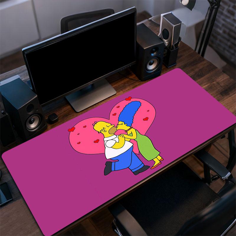 Marge Simpson Mouse Pad, Large Gaming Desk Mat, Non-slip XXL Mousepad for Laptop & Tablet, Mini PC Playmat with Stitched Edges