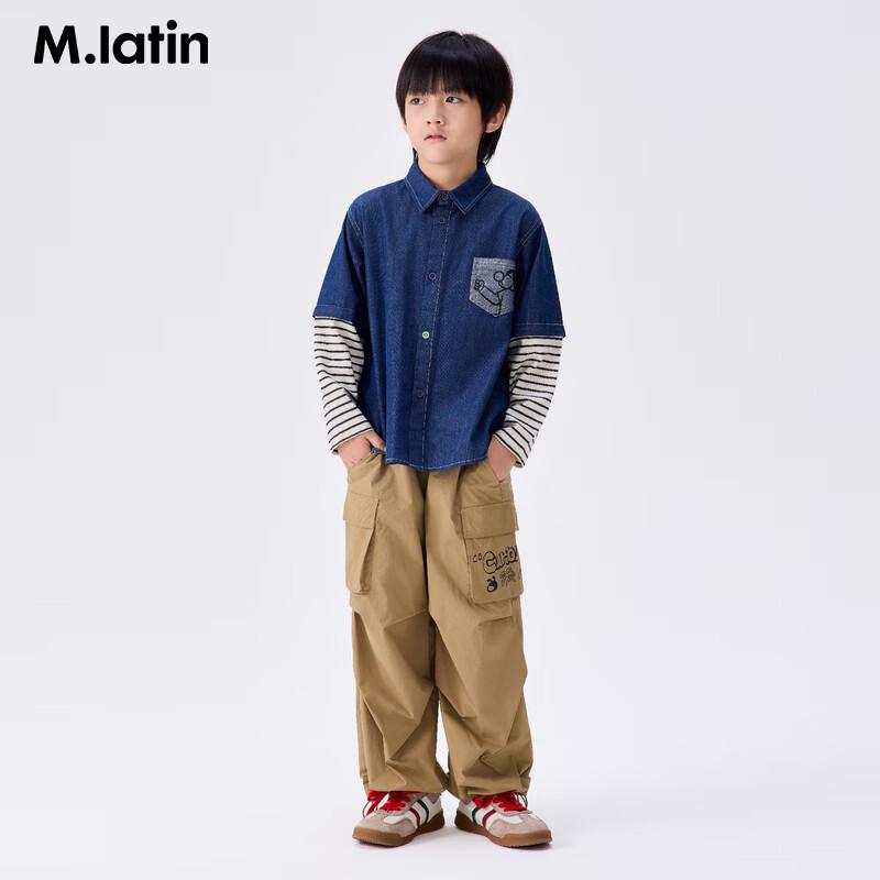 M.Latin Jungen Gestreifte Poloshirt Jacke