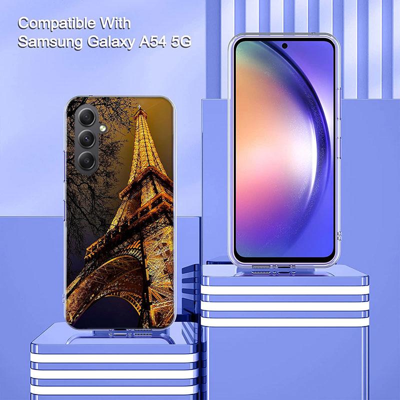 Eiffel Tower Art Phone Case for Samsung A16 A26 A36 A56 A17 A37 A57 A07 A06 A02S A03 A04S A05S Galaxy Note 20 10 A50S A71 A51 A3