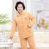 Women's Autumn/Winter Thickened Coral Fleece Warm Pajama Set