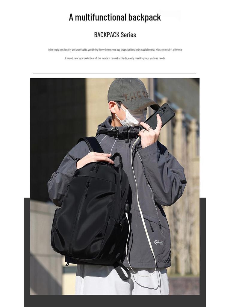 Sac à dos unisexe minimaliste de grande capacité pour étudiants et courts voyages