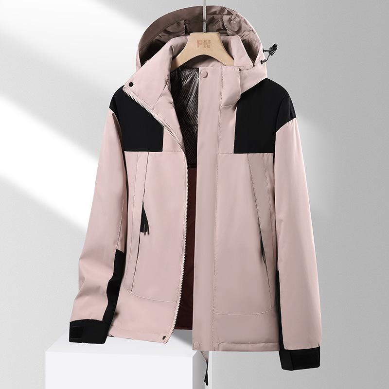 Winter Thickened Cotton-padded Clothes Men and Women Contrasting Color Warm Mountaineering Clothes New Couples Outdoor Graphene Jacket