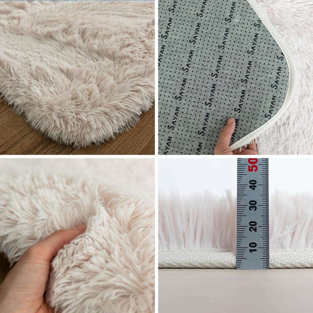 Sayang Sayan Washable Shaggy Fluffy Rug Excellent Muty II 95x140 Sticker