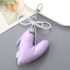 Elegant Beaded Keychain Phone Charm Unique Keyring Padded Heart Bowknot Bag Pendant Accessory for Purse Backpack Handbag