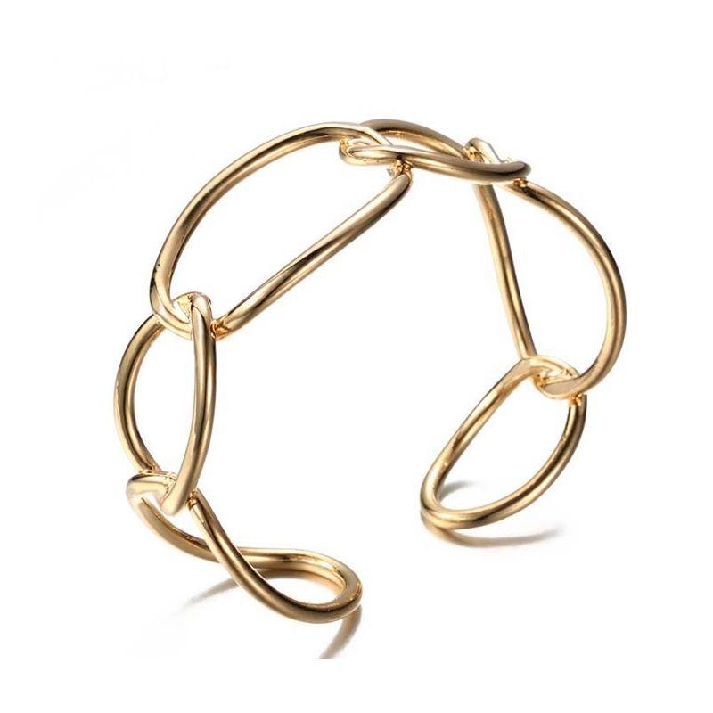 

Крутой Стиль Вырез Цепь Открытый Браслет Минималистичная Мода Стильный Браслет Элегантное Причудливое Украшение Женский Браслет Gold