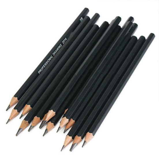 14Pcs Painting Pencils Professional Sketch Tool Portable 6H-12B Drawing Pencil Set for Sketching