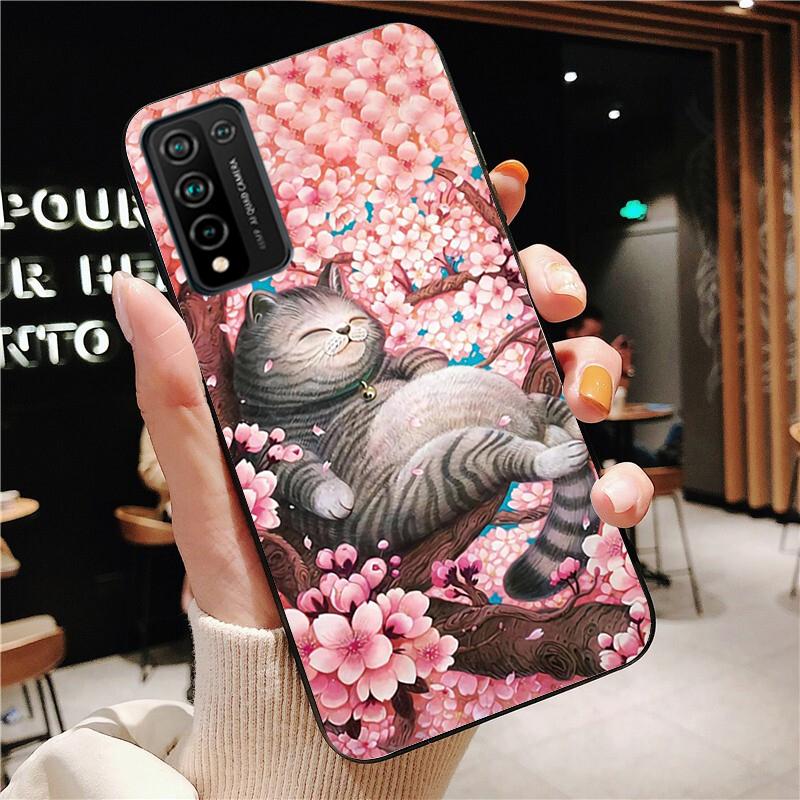 Cartoon Katzen Katze Handyhülle für Huawei Honor 50 10X Lite 20 7A 7C 8X 9X Pro 9A 8A 8S 9S 10i 20S 20lite 7X 10 lite