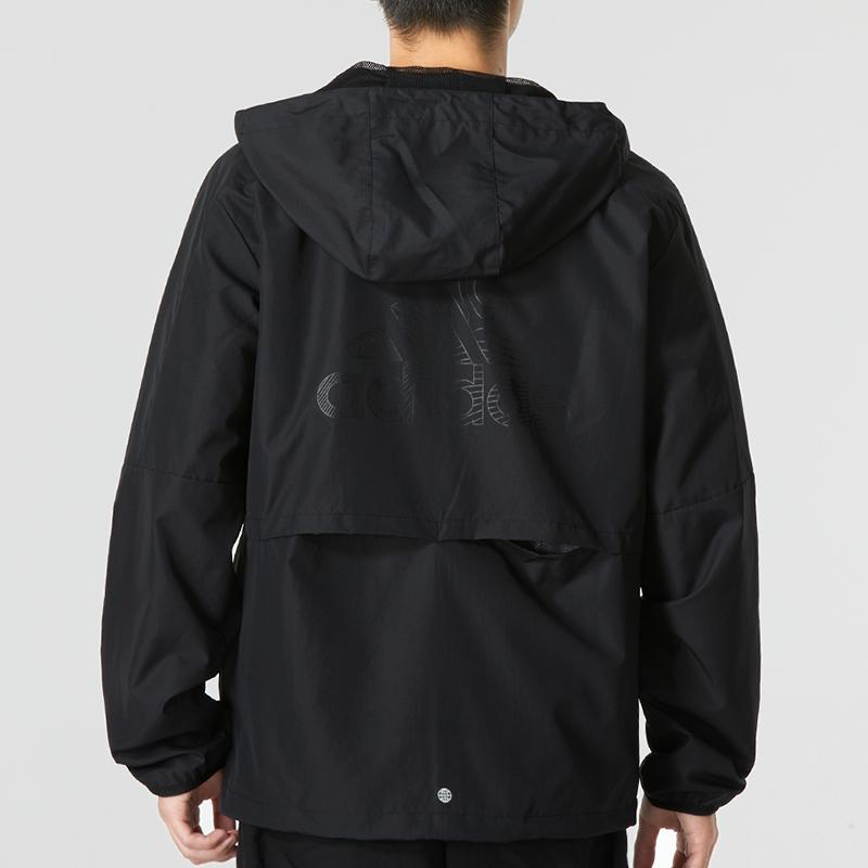 Adidas MH Lite Woven Jacket With Logo Print Men Outerwear Black HM2976