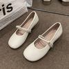 Pearl flat-soled single shoes women's 2025 spring and summer new Mary Jane with skirt shoes maternity shoes