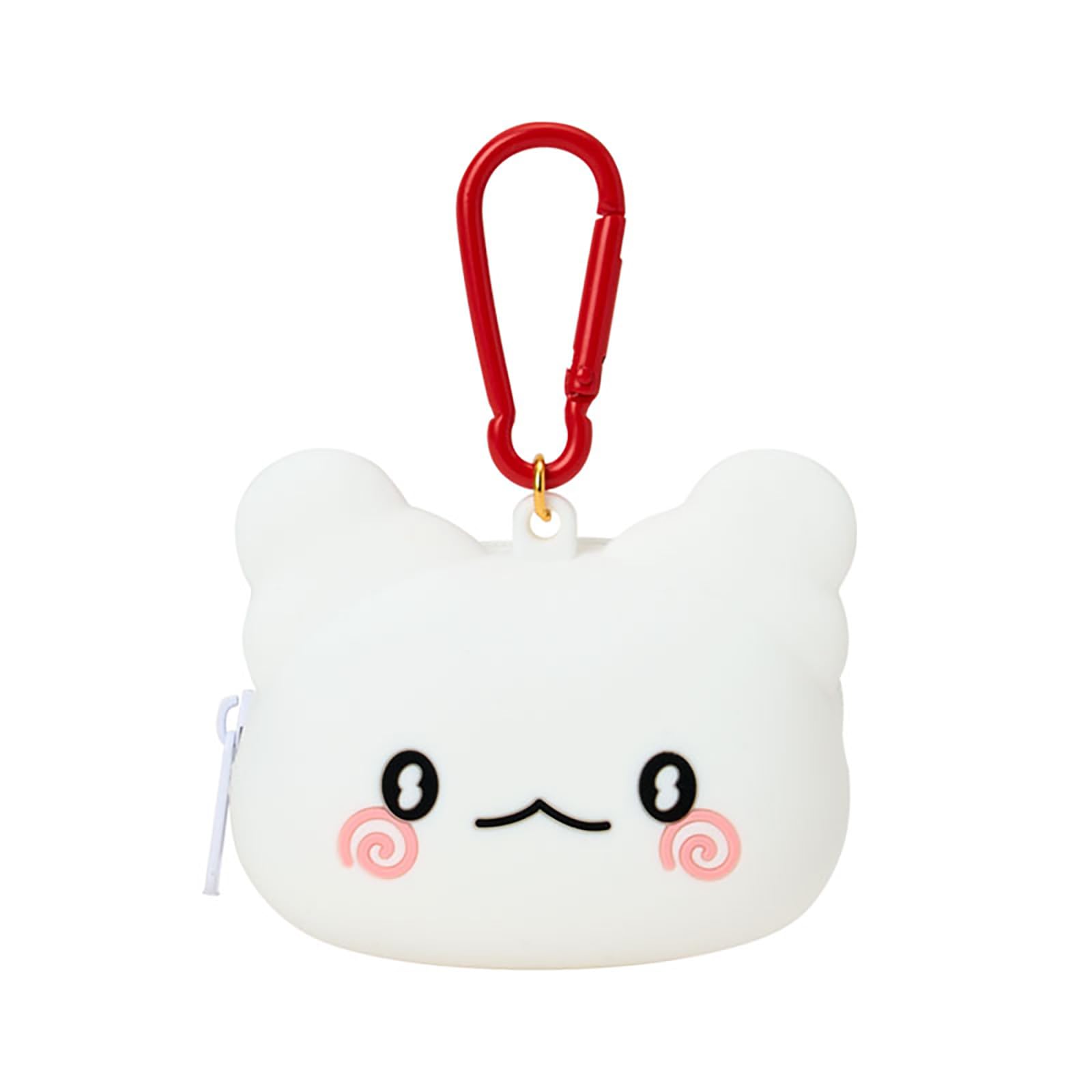 Sanrio Silicone Mini Pouch Love Hanamaru Ghost Silicone and Steel Ages 3 and 485136 Face-Shaped (I Sweets) Storage, Up,