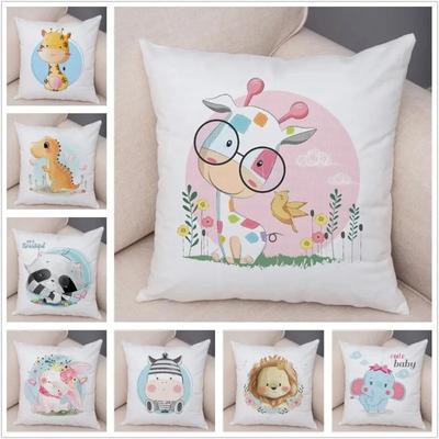 Cartoon Animal Pattern Pillowcase Interior Decoration Office Living Room Home Pillowcase