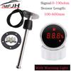 A 52mm Digital Fuel Level Gauge With Warning Light 0-190ohm Oil Tank Indicator Marine Fuel Level Sensor125 150 200 250 400 500mm