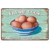 Mfoever Chicken Egg Shabby Chic Poste Tin Signs Metal Plate Farm Fresh Eggs Metal Tinplate Sign Poster xcm